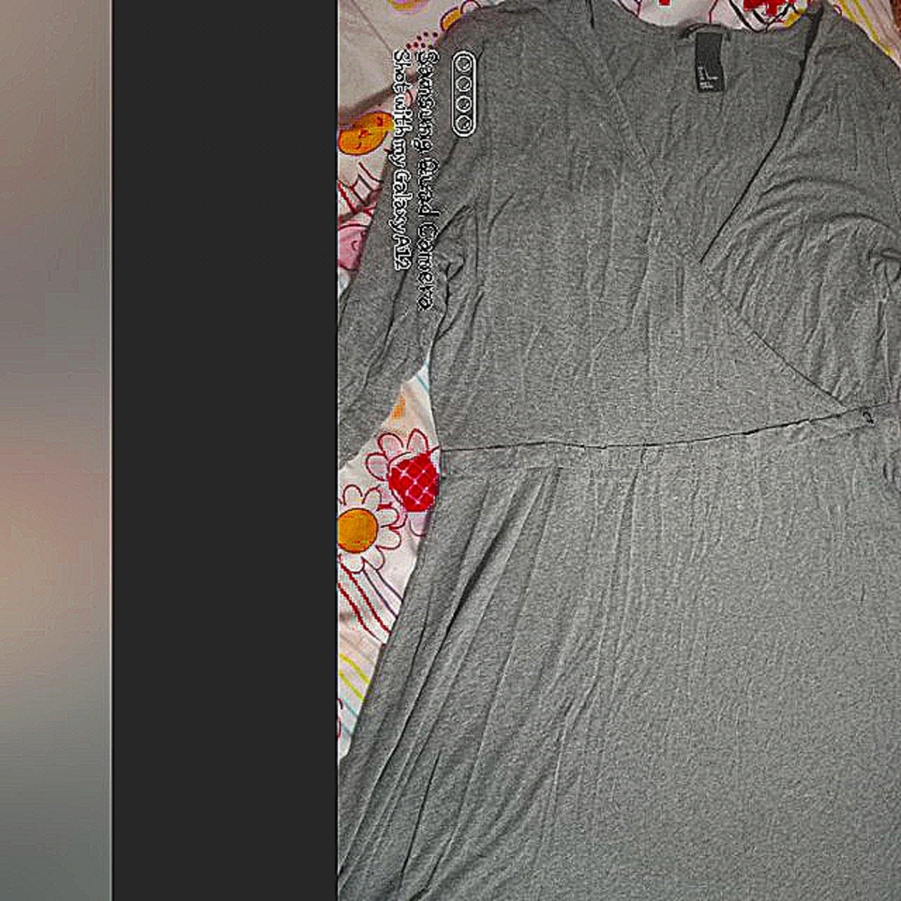 Gray long flowy shirt
